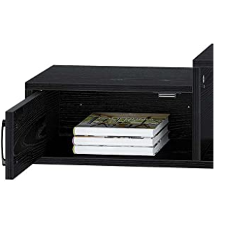 Wall-Mounted TV Shelf with Power Outlet with Storage